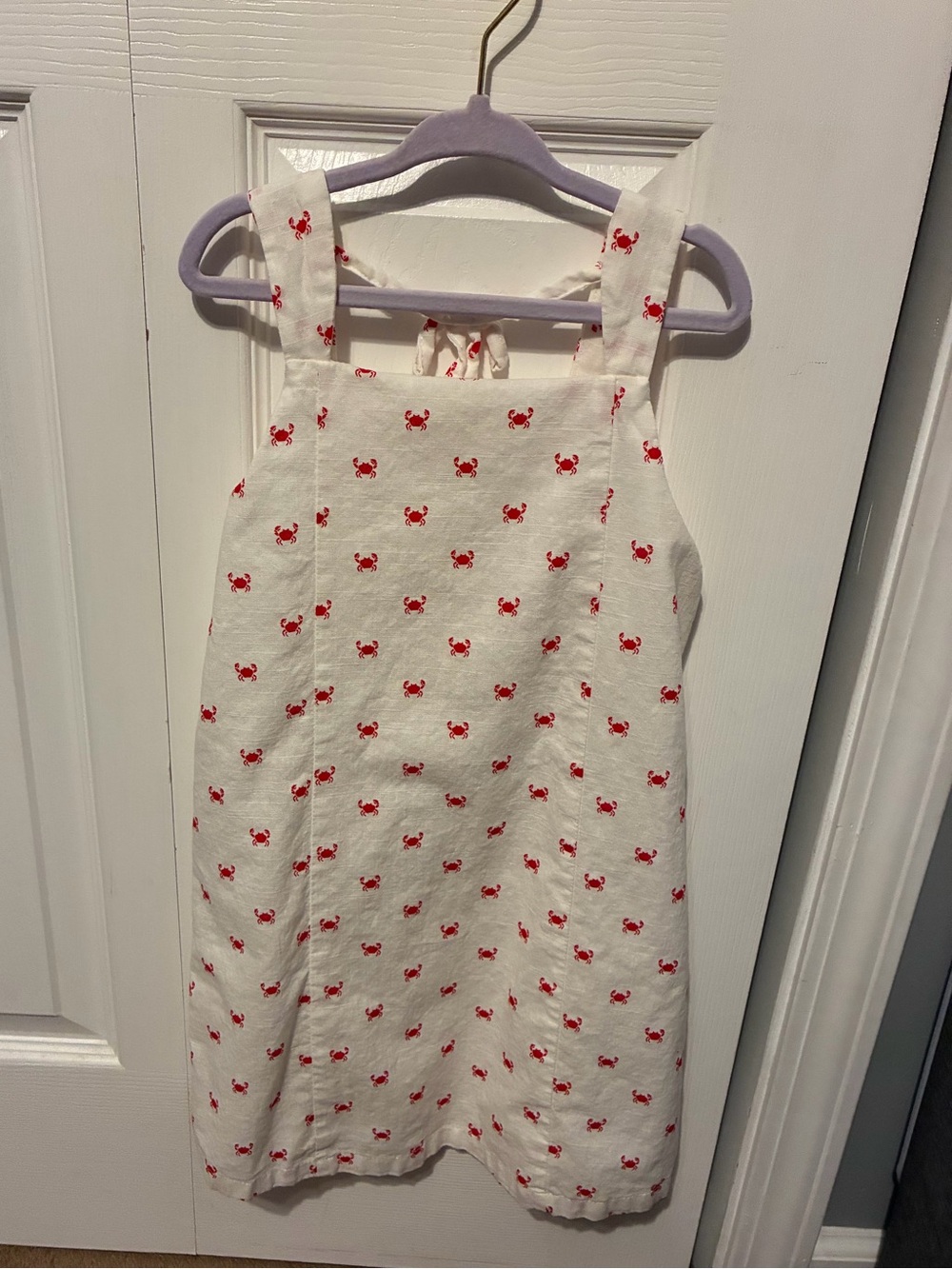 Tommy Bahama Girls Crab Print dress with matching Straw Tote